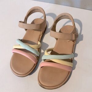 Cat & Jack Rainbow Sandals 11C I Cat and Jack pastel Sandals 11C I Girls Sandals